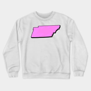 Pink Tennessee Outline Crewneck Sweatshirt